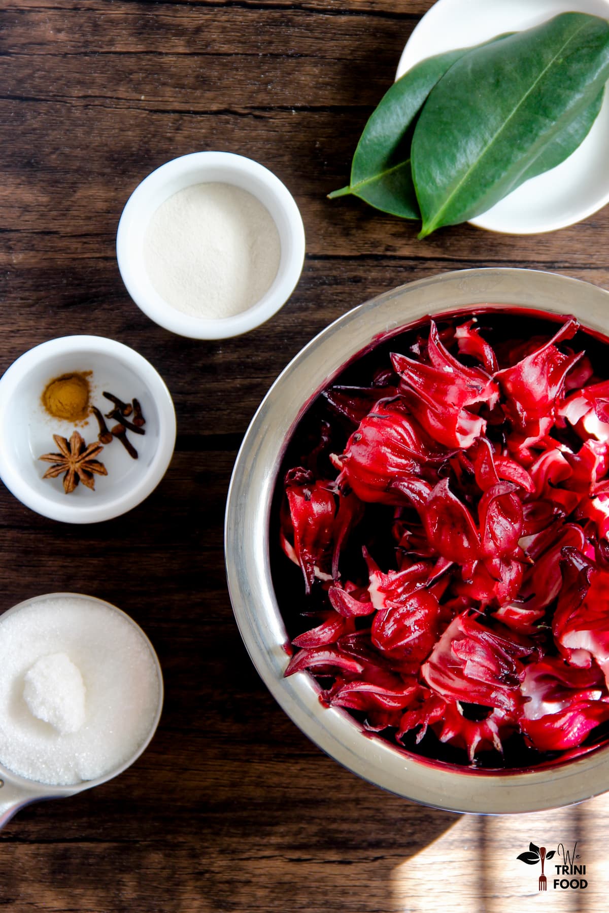 Ingredients for sorrel jelly